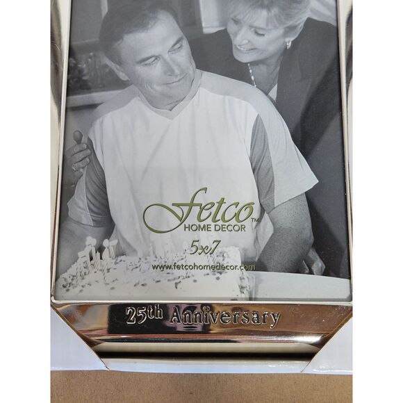 Fetco Home Decor 5x7 Picture Frame Happy 25th Anniversary - Picture 2 of 3